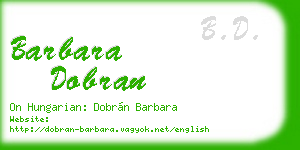 barbara dobran business card